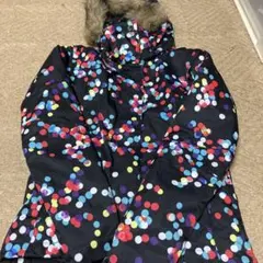 美品】ROXY スノボウェア 上下セットアップ S ブルー 総柄 イエロー