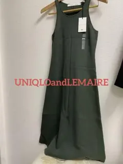 UNIQLOandLEMAIRE★ミラノリブ ノースリーブワンピM