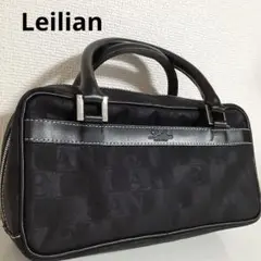 Leilian レリアン　ロゴ総柄ハンドバッグ