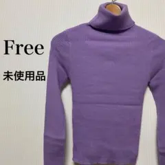 【未使用品】レディース タートルネック ニット 長袖 インナー リブニット ML