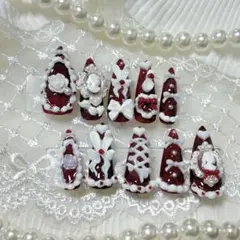 チェリーケーキ風ホイップネイルチップ