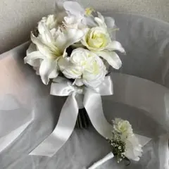 アーティフィシャルフラワー　ブーケ　ウエディング