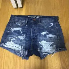 アメリカンイーグル ダメージショートジーンズ