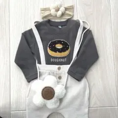 95cm 100㎝　キッズ服　コーデ売り　コーデ　サロペット　トレーナー　花柄