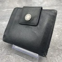 BVLGARI ブルガリ 折り財布　ブラック　黒　レザーのサムネイル
