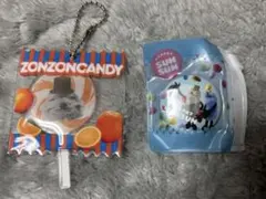 パペットスンスン　ランダムキャンディキーホルダー・スライドポーチ付き缶バッジ