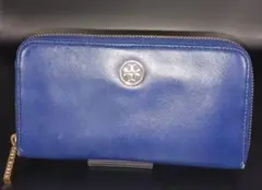 Tory Burch サフィアーノレザー 長財布 青