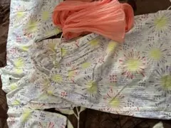 SERAPH 浴衣ドレス 120 花火模様　帯付きセット