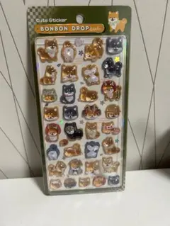 新品　正規品　ボンボンドロップシール　和柄　芝犬