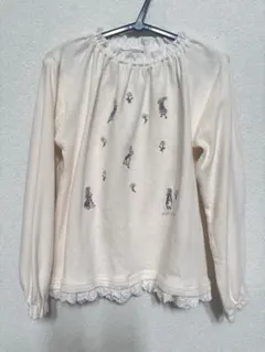 petit main ピーターラビット 刺繍 長袖カットソー