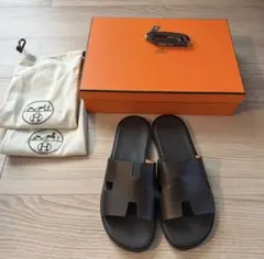 使用回数2回】HERMES メンズサンダル イズミール モカ 42 - メルカリ