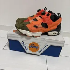 Reebok Pump fury スニーカー オレンジ/グリーン　26.5㎝