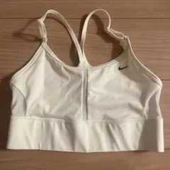 Nike Dri-FIT ホワイト スポーツブラ L