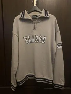 XLARGE グレー ジップアップ スウェット XL