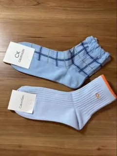 Calvin Klein ソックス 2足セット 水色　サイズ違い