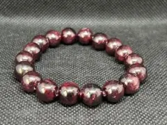 天然石 ガーネット ブレスレット 手首周り15cm 10mm玉