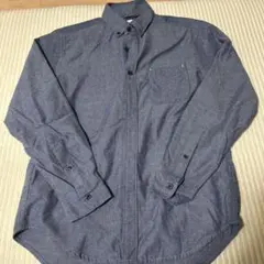 ikka ダークブルー 長袖シャツ Sサイズ