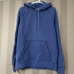 Carhartt フード付きパーカー 青 古着