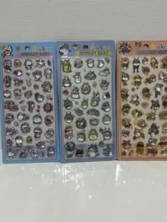 3枚セット　硬いシール ドラえもん　アンパンマン