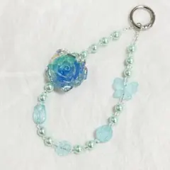 ビーズストラップ/キーホルダー　バッグチャーム ハンドメイドNO.508