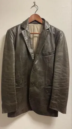 Jil Sander ジルサンダー レザー テーラードジャケット 44 茶 伊製のサムネイル