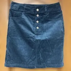 ダークブルー コーデュロイ タイトスカート