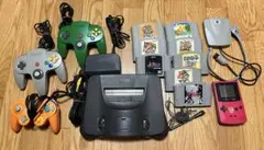ニンテンドー64+コントローラー各種+ゲームボーイカラー+ソフト各種　ジャンク品