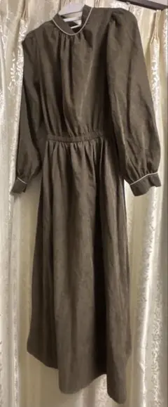 olive des olive ブラウン 長袖 ロングワンピース