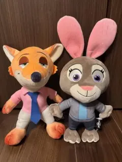 ズートピア　ズートピア2　ニック　ジュディ　ディズニー　ペアぬいぐるみ