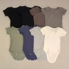 半袖 ロンパース・カバーオール 肌着 インナー ボディスーツ 8点セット