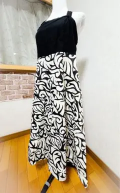 【値下げ】フラダンス ドレス白黒XL〜3L★ Mermaid Line