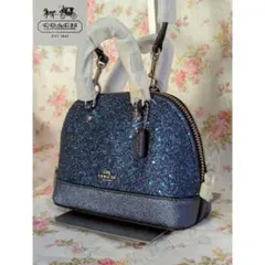 【COACH】 2WAY ミニ ハンドバッグ ショルダーバッグ グリッター ラメ