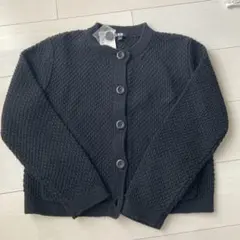 UNIQLO ニットショートジャケット S ブラック 新品未使用品