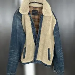 【美品】ZARA MAN ボア付きデニムジャケット