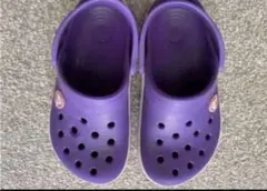 16センチ クロックス キッズ サンダル 紫 パープル