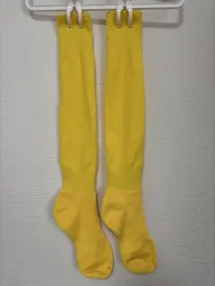 イエロー サッカーロングソックス 無地