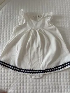 PETIT BATEAU プチバトー　ホワイト ワンピース 12M