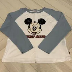 futafuta ミッキーマウス ラグラン長袖Tシャツ 120cm