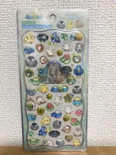 ふわふわとりのなかまたち　ストーンつきジュエルプチドロップシール
