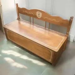 PETIT STORY パイン材 木材 収納付き　ベンチ アンティーク 希少