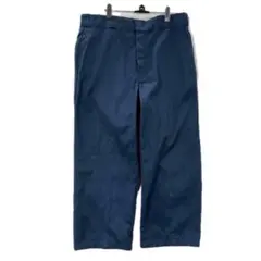34×34 US企画 Dickies ワークパンツ ネイビー 裾上げありM
