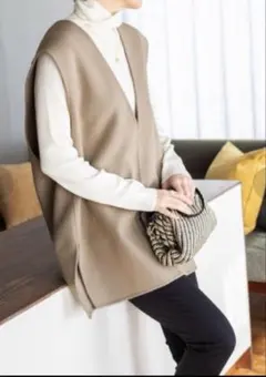 SLOBE IÉNA ベージュ ノースリーブベスト