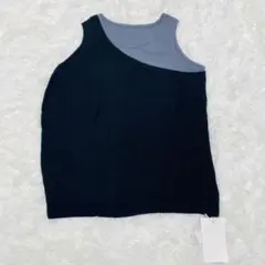 新品タグ付き　ノアール　アシンメトリータンクトップ ブラック/グレー　サイズ2