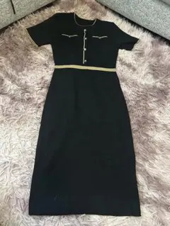 dazy半袖 ニットワンピース Black