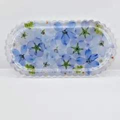 お部屋に癒しの空間を✳美ら海のトレイ　丸型　固まるハーバリウム お部屋に癒しの空間を✳青空とひまわりのトレイ 長方形型 固まるハー
