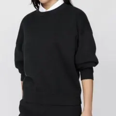 ⭐︎UNIQLO:C⭐︎スムースコットンクルーネックセーター⭐︎ブラック⭐︎XL⭐︎