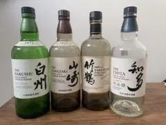 空瓶 4本セット 白州 山崎 竹鶴 知多のサムネイル