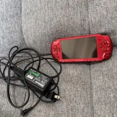 【ジャンク品】レッド PSP 本体 UMD ACアダプター付き