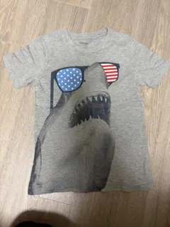 サメプリント グレー Tシャツ