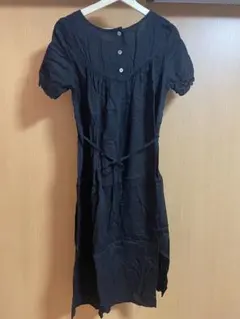 目立った傷や汚れなし フリーサイズ 半袖 黒シャツワンピース